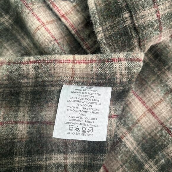 Pendleton 100% Wool Outdoorsman Shirt Mens M Green Flannel Button Down - Picture 8 of 8